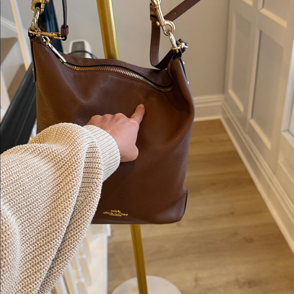 Coach Abby Duffle hobo Brown Leather Shoulder Bag - Picture 8 of 11